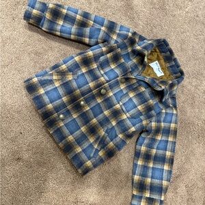 Old Navy Blue and Tan Plaid Jacket